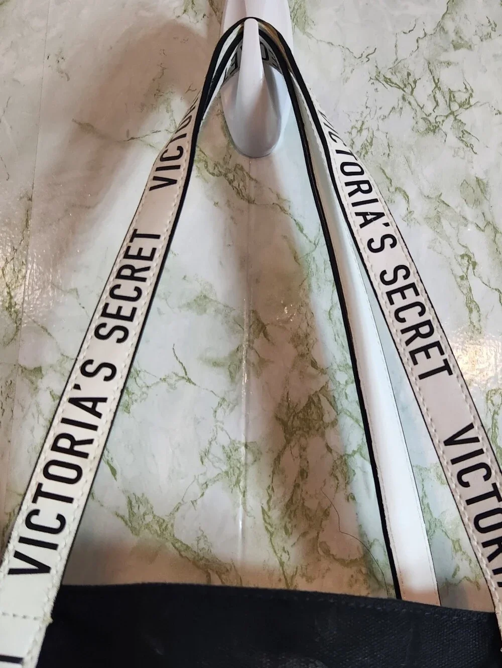 Victoria's Secret Black Canvas Tote